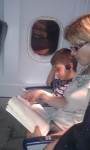Reading on the plane..